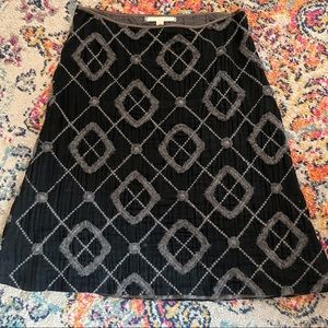 Burning Torch silk and felted skirt - M